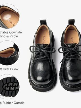 BEAU TODAY Chunky Womens Oxfords Platform shoes